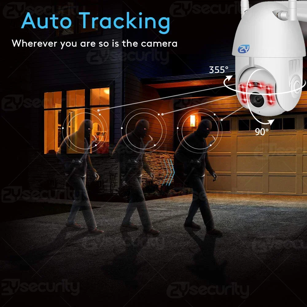 Outdoor 1080P Wireless PTZ Sec - Home Yard Security Cameras ulasan dan harga