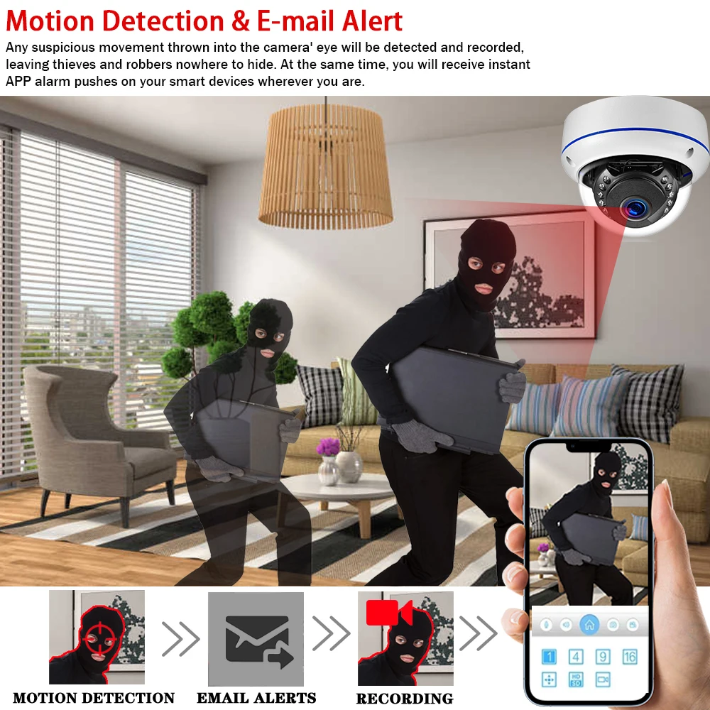 Tuya 5MP POE Dome IP Camera Ou - Home Yard Security Cameras ulasan dan harga