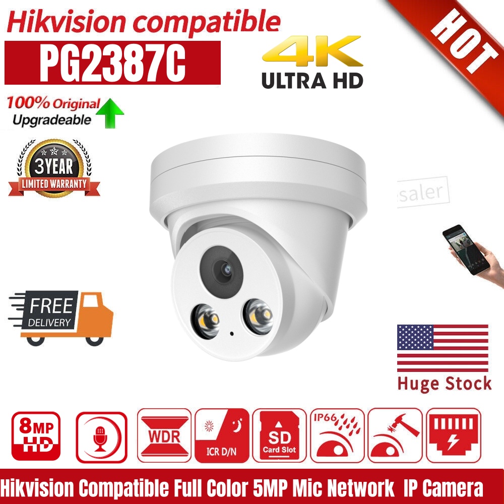 Hikvision Compatible 8MP 4K IP - Home Security Hikvision ulasan dan harga