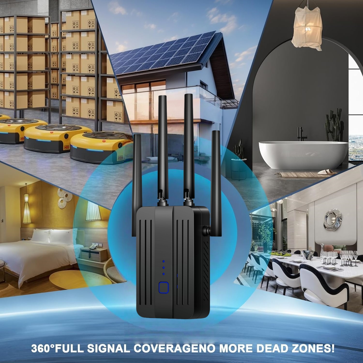 WiFi Repeater Extender 1200Mbp - Home Security And Internet ulasan dan harga