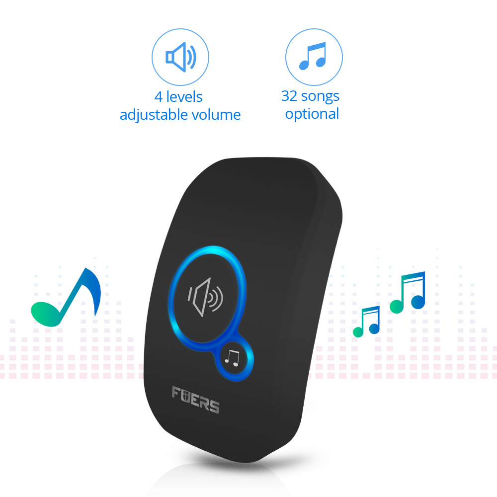 Fuers Wireless Doorbell Home W - Home Security Bell ulasan dan harga