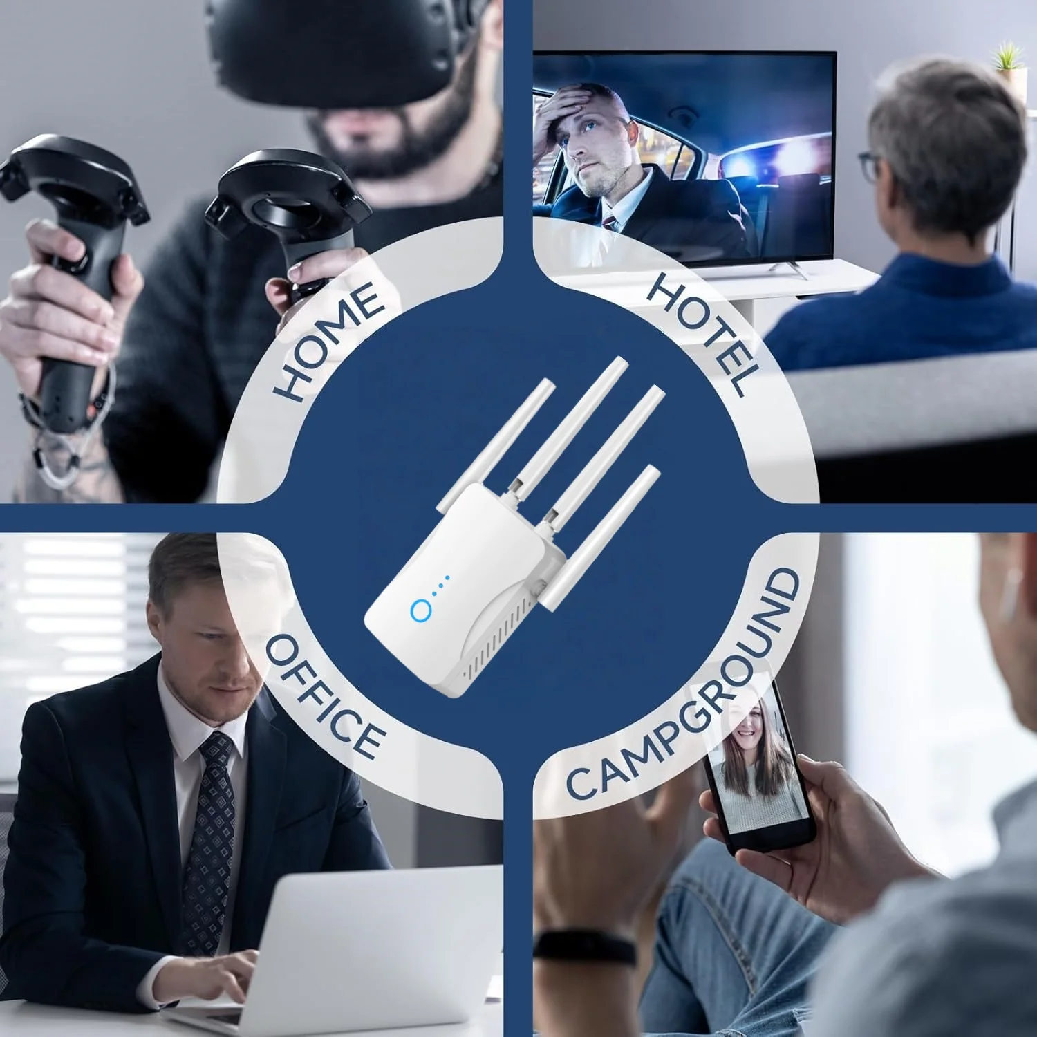 Dual Band WiFi Repeater 1200Mb - Home Security And Internet ulasan dan harga