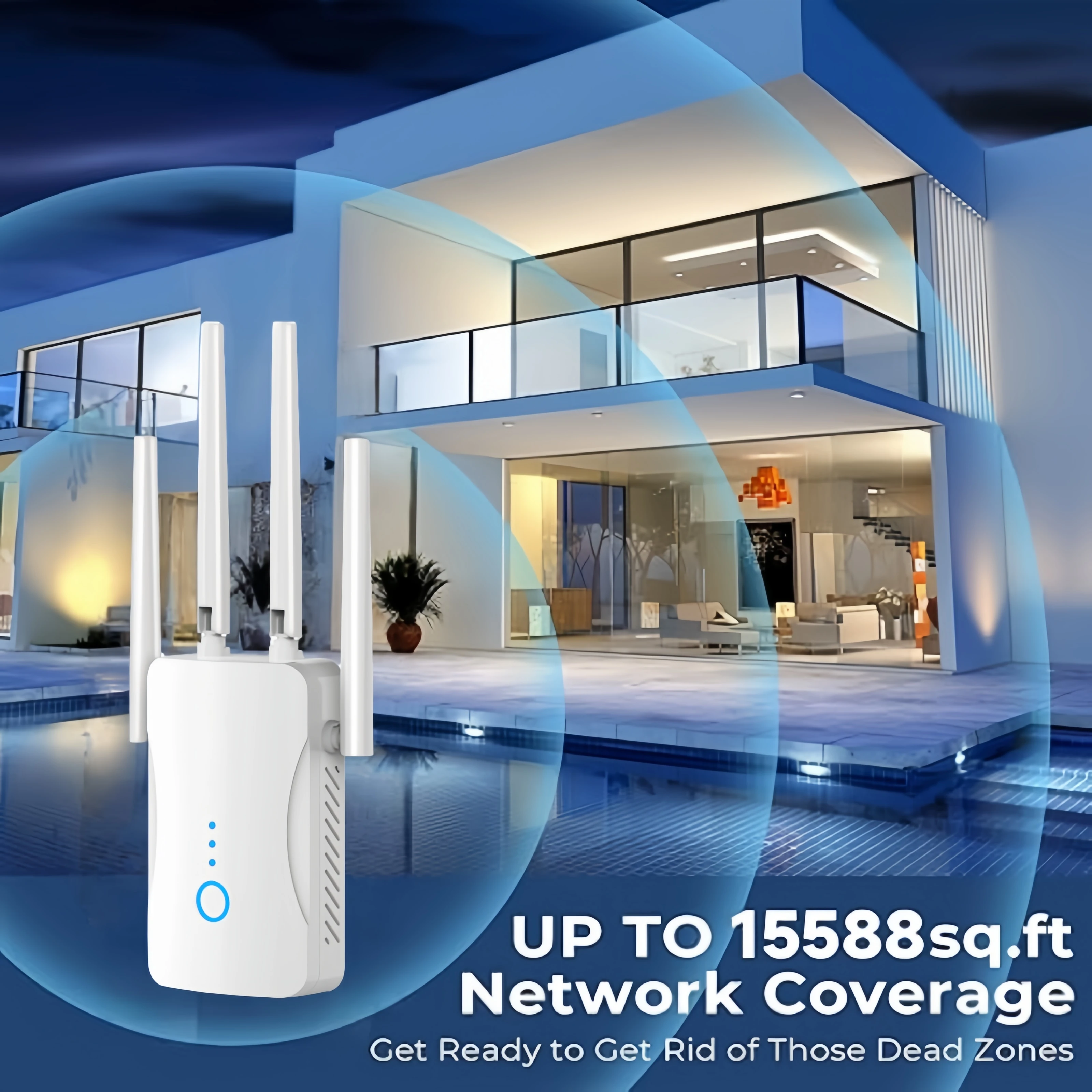 Dual Band WiFi Repeater 1200Mb - Home Security And Internet ulasan dan harga