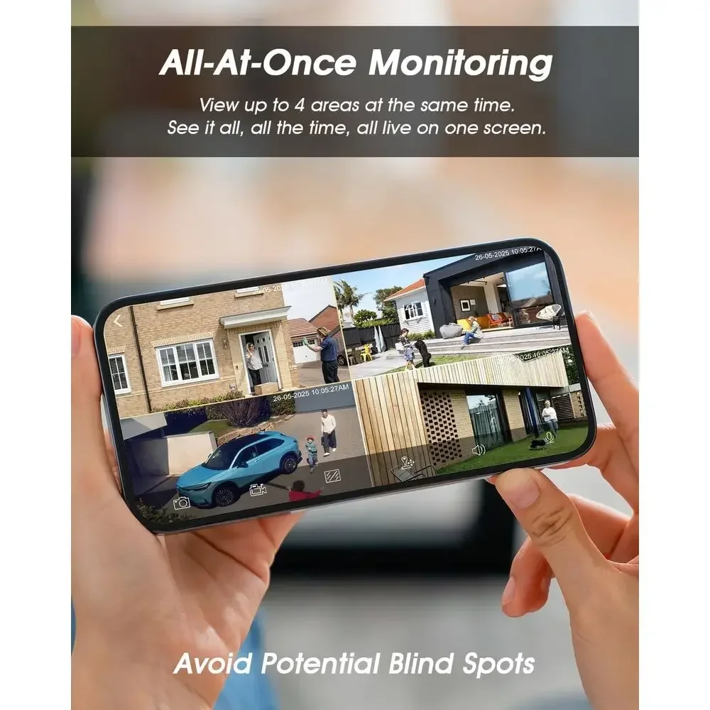 2K Solar Security Cameras Wire - Home Security No Monthly Fee ulasan dan harga