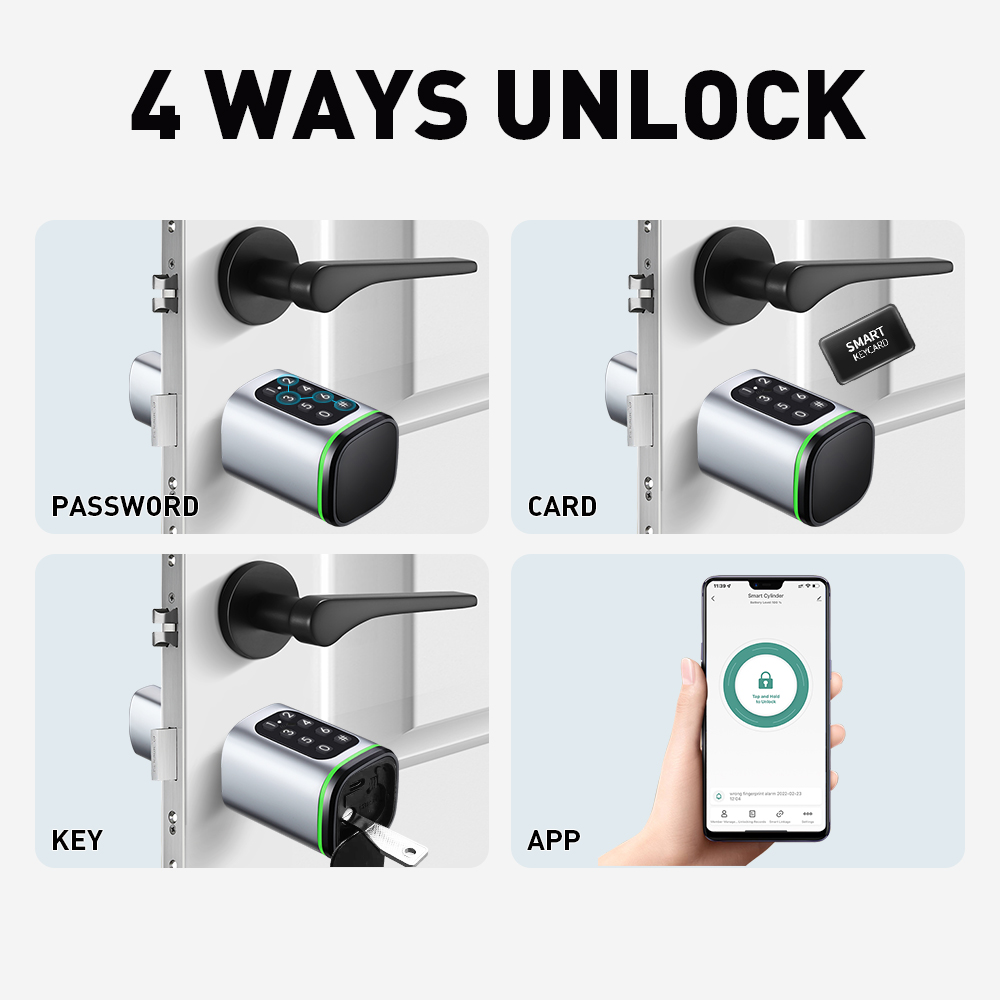 Smart Cylinder Lock Tuya 60-90 - Home Security Ideas ulasan dan harga