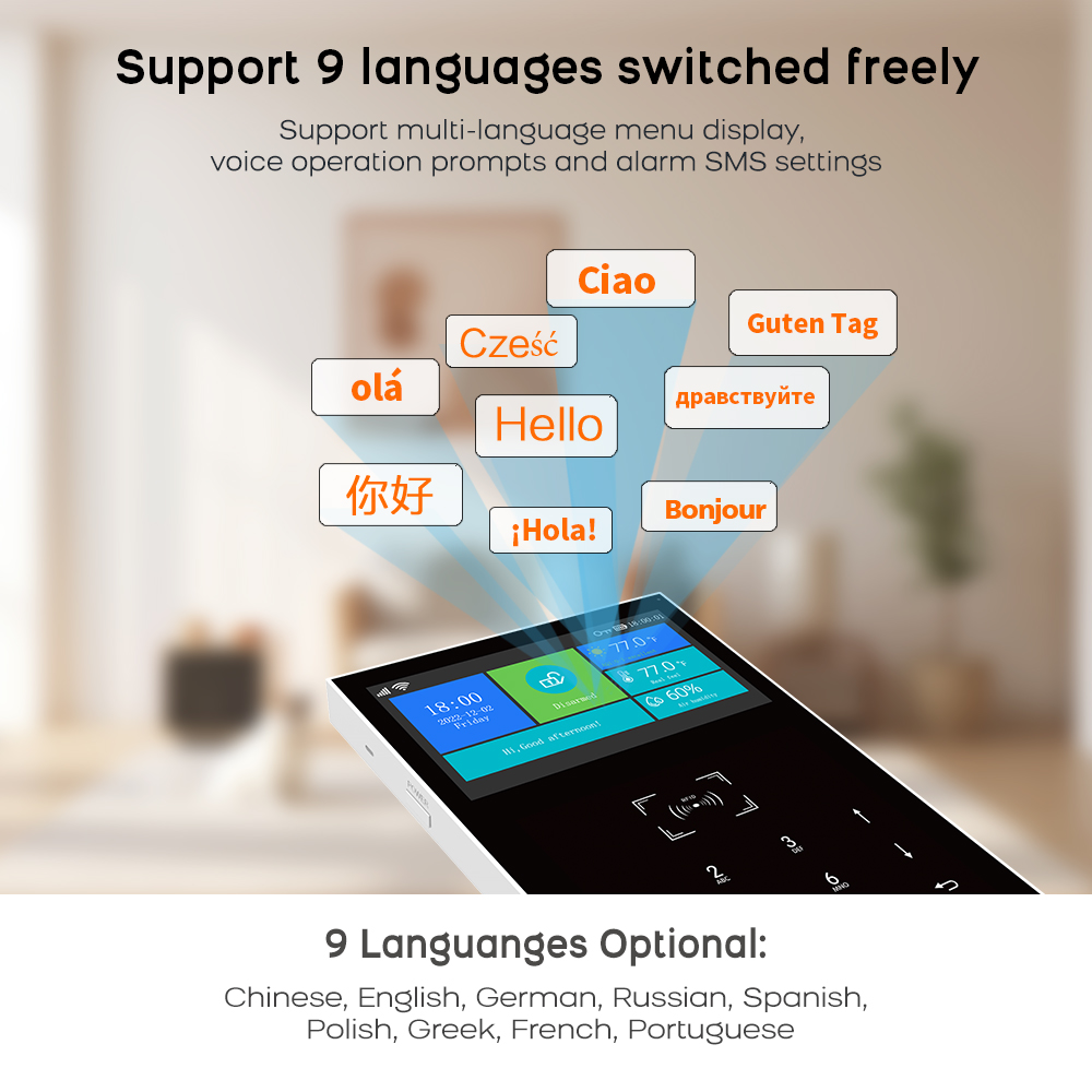 4G GSM WiFi Alarm System Work  - Home Security No Monthly Fee ulasan dan harga
