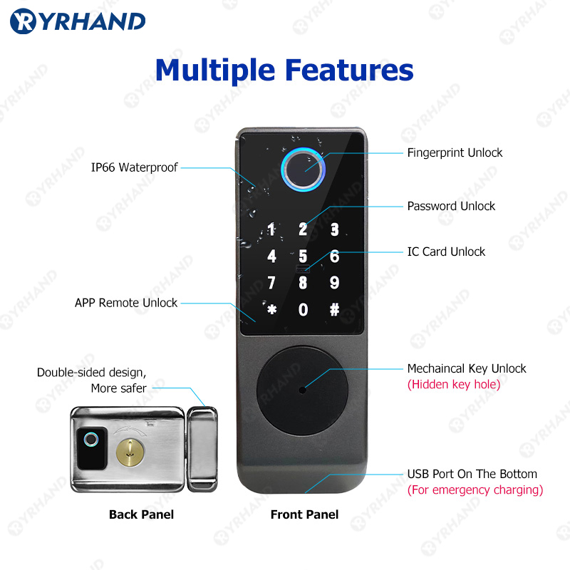 Tuya Smart lock Waterproof Wif - Home Security Battery ulasan dan harga