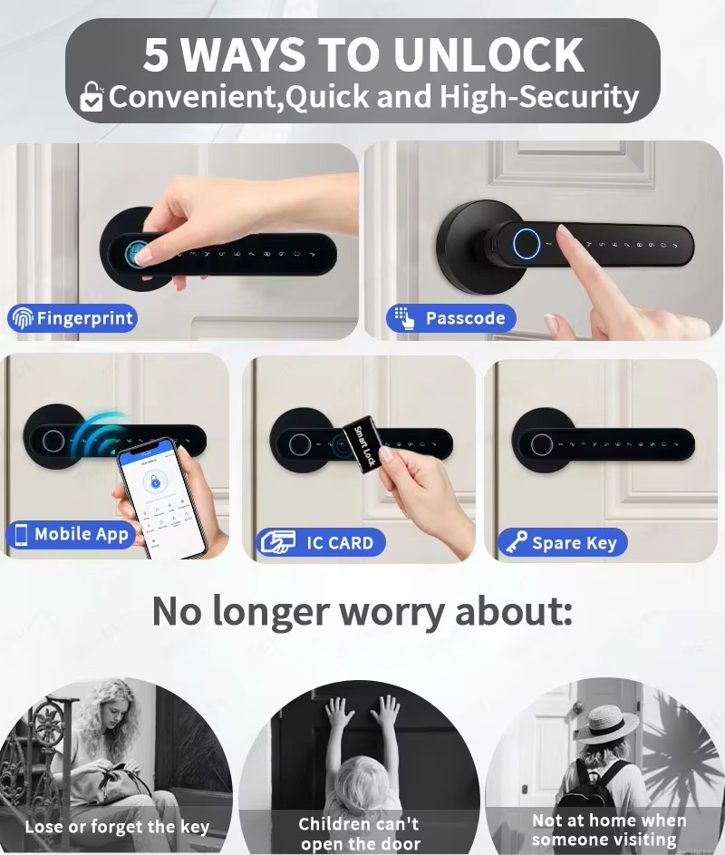 TTLock Smart Digital Door Lock - Home Security Battery ulasan dan harga