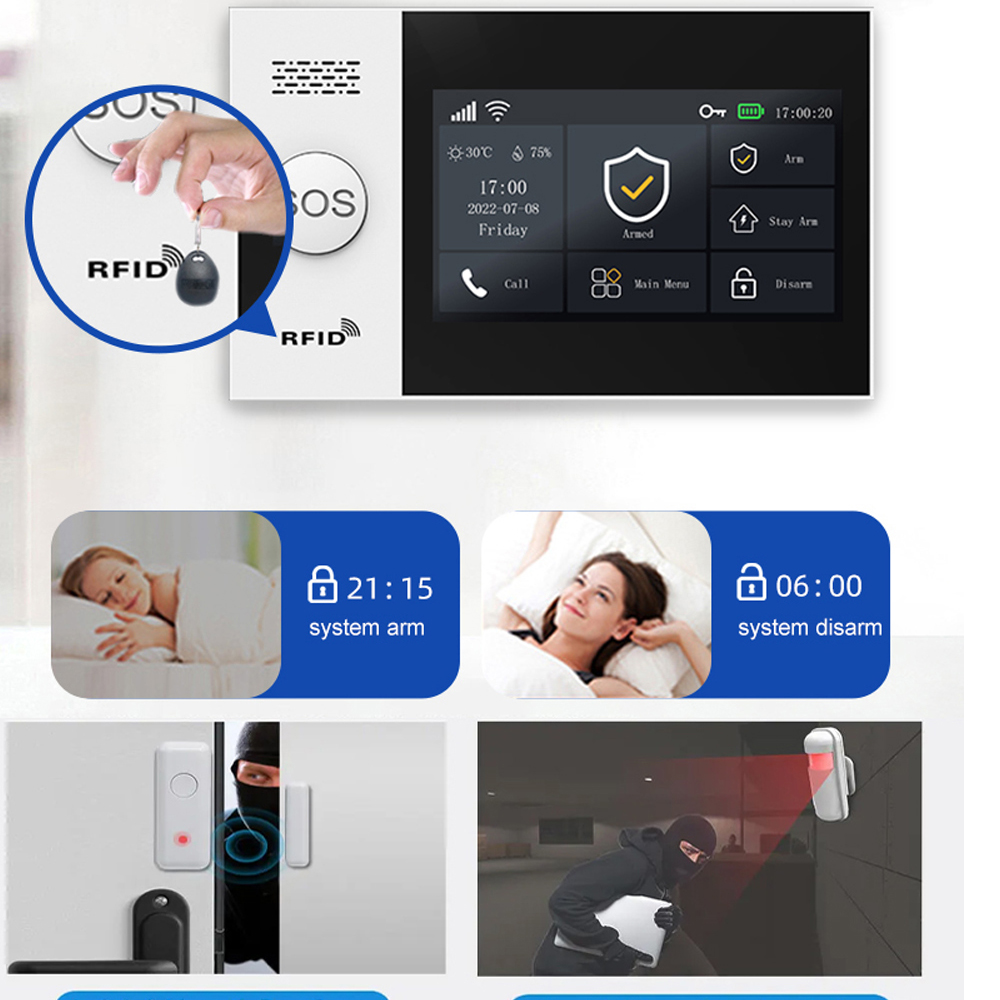 PGST 4G Tuya Smart Home Alarm  - Home Security Diy ulasan dan harga