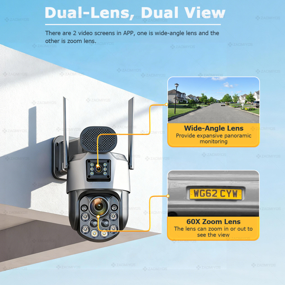 Dual Lens Home Outdoor Surveil - Home Security Battery ulasan dan harga