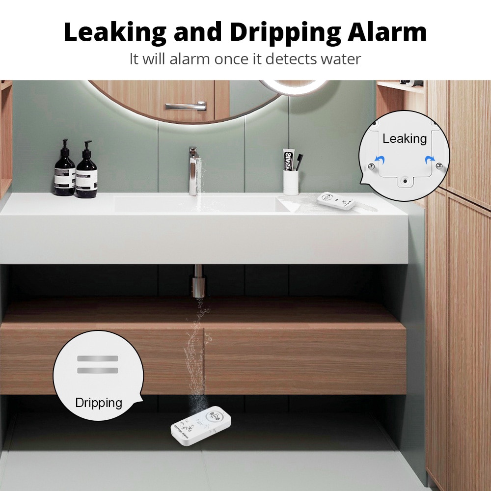 KERUI Wireless Water Sensor 90 - Home Security Outdoor ulasan dan harga